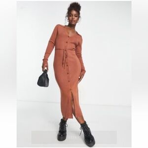 ASOS Rust Button-Down Maxi Dress